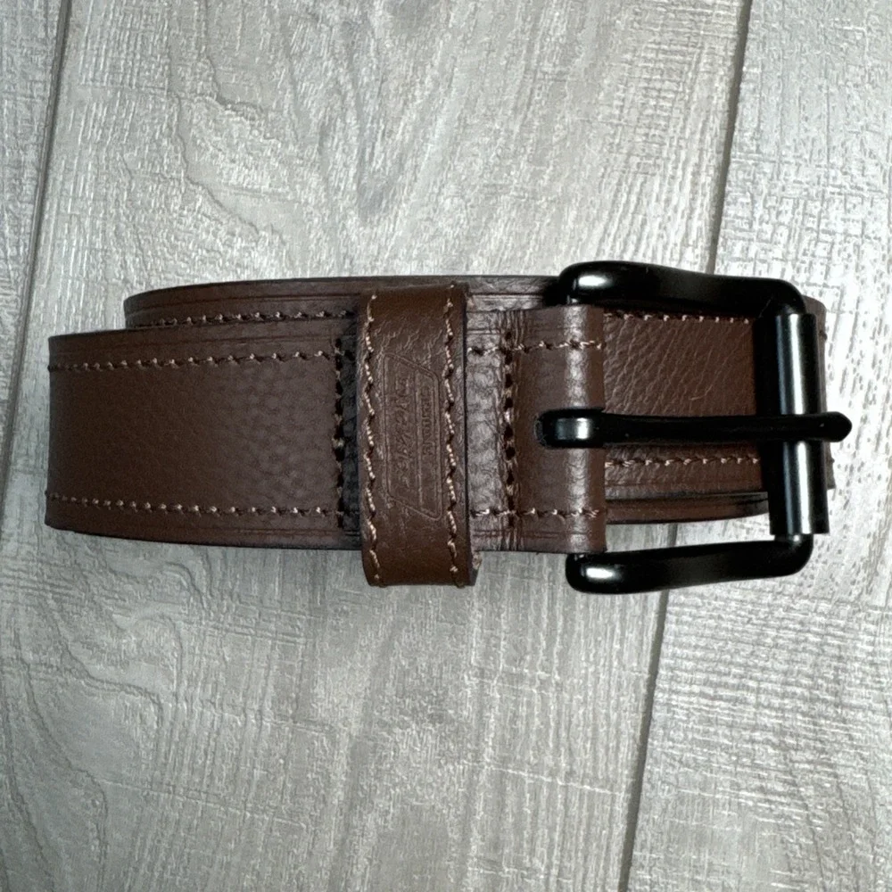 Dickies Heavy Duty Leather Brown Belt With dark Hardware Mens fits 46